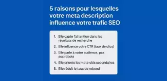 5 arguments clés relatifs à la méta description 5 arguments clés relatifs à la méta description